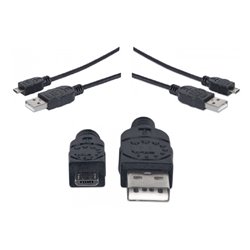 CABLE MANHATTAN USB V2.0 A-MICRO B 1M NEGRO