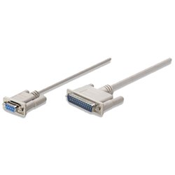 CABLE NULL MODEM DB9H-DB25M 1.8