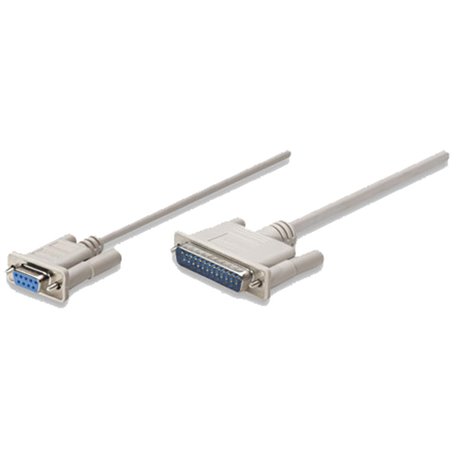 CABLE NULL MODEM DB9H-DB25M 1.8