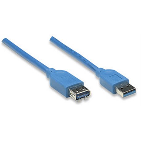 CABLE USB V3.0 EXT 2.0M AZUL