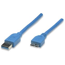 CABLE USB V3.0 A-MICRO B2.0M AZUL