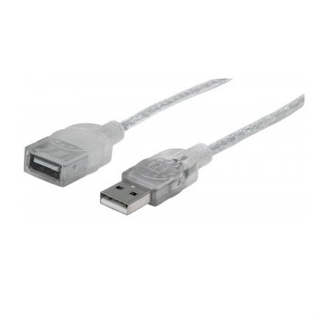 CABLE USB 2.0 EXTENSION 1.8M PLATA