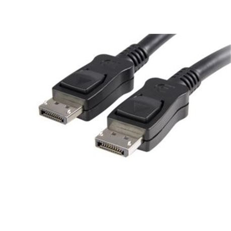CABLE STARTECH DE 3M CERTIFICADO DISPLAYPORT 1.2 4k CON CIERRE DE SEGURIDAD  - 2x MACHO DP