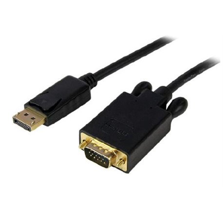 CABLE 91CM DE VIDEO ADAPTADOR CONVERTIDOR DISPLAYPORT DP A VGA - ACTIVO-1080p-NEGRO