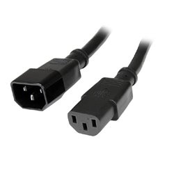 CABLE DE 1.8M DE EXTENSION DE ALIMENTACION PARA COMPUTADORA C14 A C13 CON CALIBRE 14AWG PXT100146