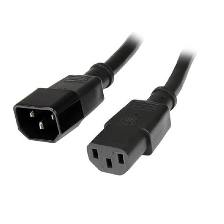 CABLE DE 1.8M DE EXTENSION DE ALIMENTACION PARA COMPUTADORA C14 A C13 CON CALIBRE 14AWG PXT100146