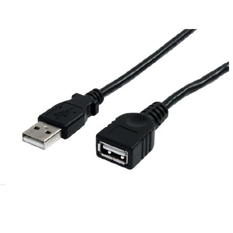 CABLE STARTECH EXTENSION DE 3M NEGRO  DE USB 2.0 - MACHO A HEMBRA USB A - EXTENSOR