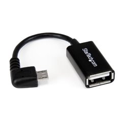 CABLE STARTECH DE 12CM  MICRO USB A USB OTG ACODADO A LA DERECHA - MACHO A HEMBRA