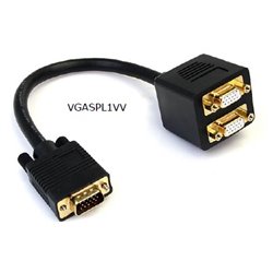 CABLE 30CM DIVISOR VIDEO VGA CABL 2 PUERTOS HD15 COMPACTO