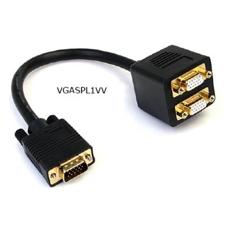 CABLE 30CM DIVISOR VIDEO VGA CABL 2 PUERTOS HD15 COMPACTO