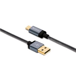 CABLE VERBATIM MICRO USB NEGRO TRENZADO 1.2M PARA CARGA/SINCRO
