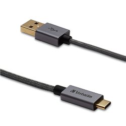 CABLE VERBATIM VB99675 USB-C A USB-A NEGRO 1.2M TRENZADO
