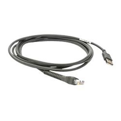 CABLE ZEBRA DE TRANSFERENCIA DE DATOS CBA-U01-S07ZAR-USB - 2.13M - 1  TIPO A USB - GRIS