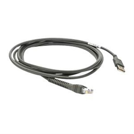 CABLE ZEBRA DE TRANSFERENCIA DE DATOS CBA-U01-S07ZAR-USB - 2.13M - 1  TIPO A USB - GRIS