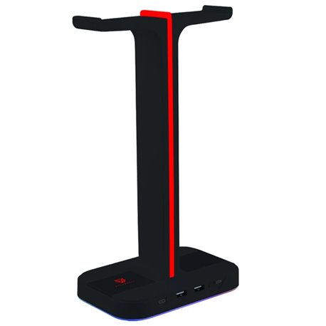 SOPORTE PARA AUDIFONOS GAMER ALAMBRICO USB ILUMINACION RGB 2*USB