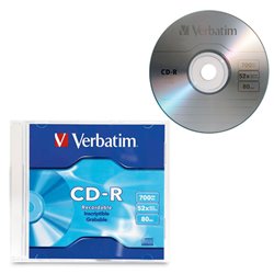CD-R VERBATIM 52X 80MIN 700BM SLIM CASE