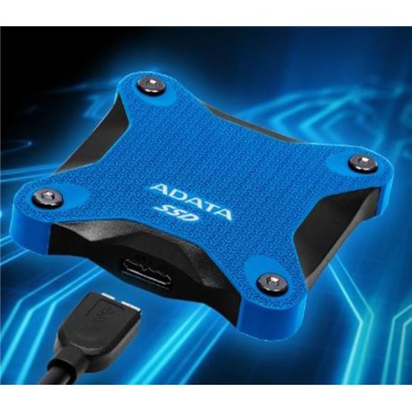 SSD EXTERNO ADATA 240GB AZUL RESISTENTE A GOLPES USB 3.1 ASD600Q-240GU31-CBL