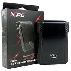 KIT P/CREAR HD 2.5 EXT ADATA NEGRO USB 3.0 EX500 //  ENCLOSURE NEGRA  XPG PARA DISCO DURO 2.5 O SSD 2.5 SIN TORNILLOS