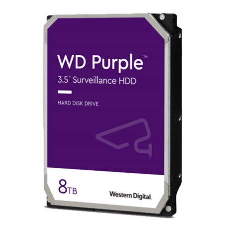 HD 8 TB WESTERN DIGITAL WD84PURZ PURPLE 3.5P 7200RPM SURVEILLANCE