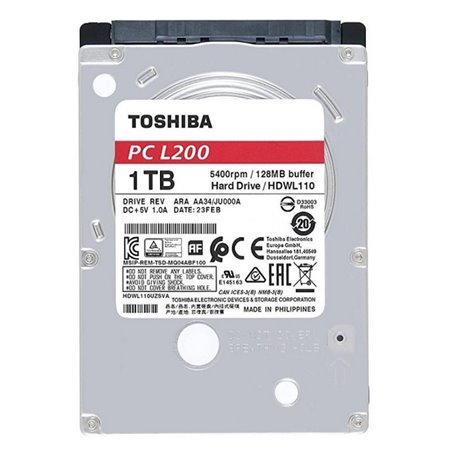 HD 1TB TOSHIBA 5400 RPM L200 S-ATA III  6 GBIT/S P/LAPTOP