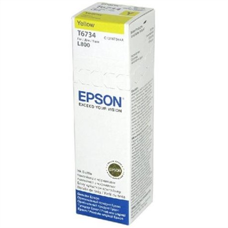 TINTA EPSON 673 T673420-AL AMARILLO BOTE INKJET L805/L810/L800/L850/L1800 70ML
