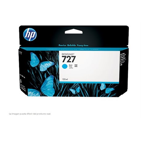 TINTA HP LF 727 B3P19A CYAN DesignJet T1500 /T2500/T920 130ML