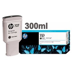 TINTA HP LF 727 C1Q12A NEGRO MATE HP DesignJet T1500/T1530/T920/T930/T1500/T920/T930/T2530/T2530/T2500/T2500  300 ML