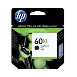TINTA HP 60 XL CC641WL NEGRO F4480/F4280/F4250/F4240 ALTO RENDIMIENTO (600 PAG)