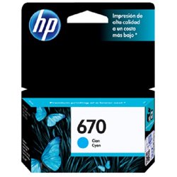 TINTA HP 670 CZ114AL CYAN DESKJET 3525/4615/4625/5525 (300 PAG)
