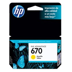 TINTA HP 670 CZ116AL AMARILLO DESKJET 3525/4615/4625/5525 (300 PAG)