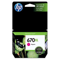 TINTA HP 670 XL CZ119AL  MAGENTA DESKJET 3525/4615/4625/5525 ALTO RENDIMIENTO (750 PAG)