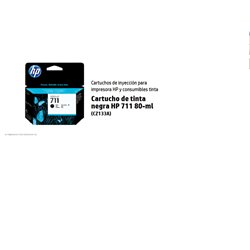 TINTA HP LF 711 CZ133A NEGRO DESIGNJET T120/T520 80ML