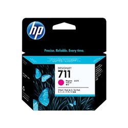 TINTA HP LF 711 CZ135A MAGENTA DESIGNJET T120/T520 29ML (3-PACK)