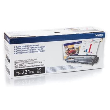 TONER BROTHER TN221BK NEGRO LASERJET DCP-9020/HL-3140/HL-3150 (2 500 PAG)