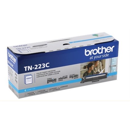 TONER BROTHER TN223C CIAN GENUINE RENDIMIENTO ESTANDAR (1 300 PAG)  HL-L3210CW  HL-L3230CDW  HL-L3270CDW  HL-L3290CDW  MFC-L3710