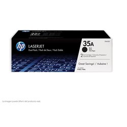 TONER HP 35A CB435AD NEGRO DUAL PACK LASERJET 1005/1006 (2 DE 1 500 PAG)