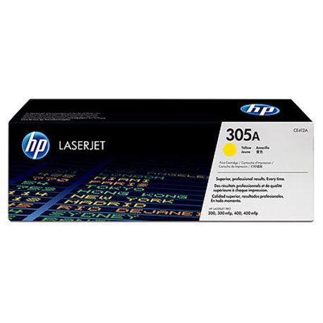 TONER HP 305A CE412A AMARILLO LASERJET PRO M451/M475 (2,600 PAG)