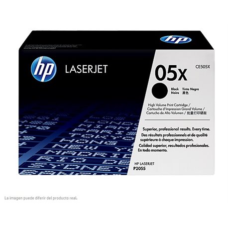 TONER HP 05X CE505X NEGRO LASERJET P2055DN ALTO RENDIMIENTO (6 500 PAG)