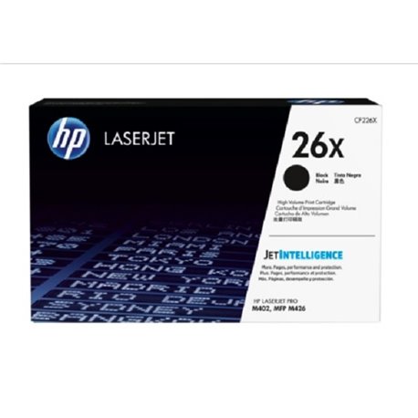 TONER HP 26X CF226X NEGRO LASERJET PRO M402/M426 ALTO RENDIMIENTO (9 000PAG)