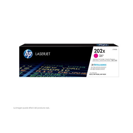TONER HP 202X CF503X MAGENTA LASERJET PRO M254dw/M281fdw ALTO RENDIMIENTO (2 500 PAG)