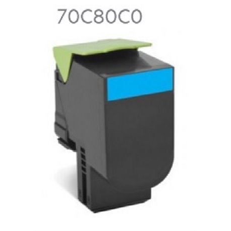 TONER LEXMARK 708C 70C80C0 CIAN CS410dn/310dn/310n/410n/410dtn/510dte (1 000 PAG)