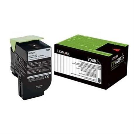 TONER LEXMARK 708K 70C80K0 NEGRO CS410dn/310dn/310n/410n/410dtn/510dte (1 000 PAG)