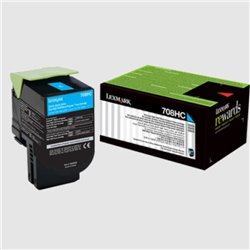 TONER LEXMARK 70C8HC0 CIAN ALTO RENDIMIENTO CS310/CS310dn/CS410/CS510de (3 000 PAG).