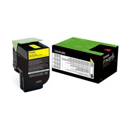 TONER LEXMARK 70C8HY0 AMARILLO ALTO RENDIMIENTO CS310/CS310dn/CS410/CS510de (3 000 PAG).