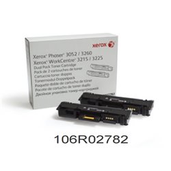 TONER XEROX DUAL PACK 106R02782 NEGRO Phaser 3260/3052/WorkCentre3215/3225 (6 000 PAG)
