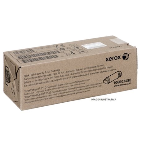 TONER XEROX 106R03488 NEGRO PHASER 6510  WC 6515 EXTRA ALTA CAPACIDAD (5 500 PAG)