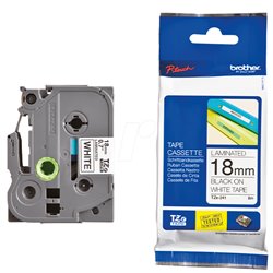 CINTA BROTHER TZe241 NEGRO-BLANCO PRINT TOUCH PT300/310B/330/530 18MM