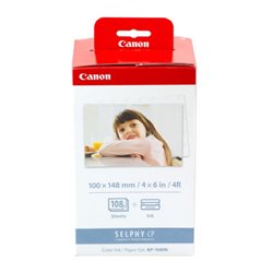 PAPEL CANON KP108IN 3115B001AA 100 x148 mm 4 x 6 in 108 hojas CP800/CP900/CP910/CP1200/CP1300