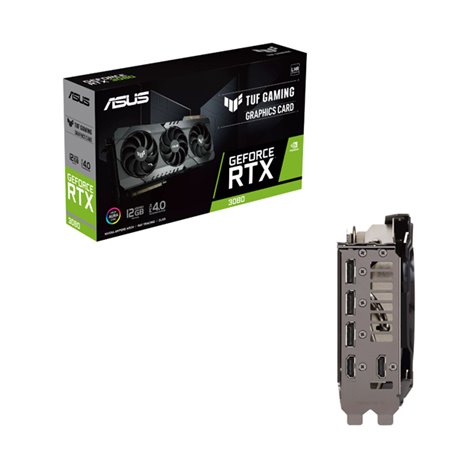 TJ VIDEO ASUS 12GB LHR TUF-RTX3080-12G-GAMING GDDR6 GE FORCE RTX 3080 2*HDMI 3*DP