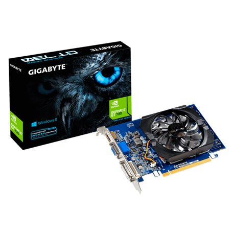 TJ VIDEO 2GB GIGABYTE NVIDIA DVI/VGA/HDMI DDR3  GV-N730D3-2GI REV3.0